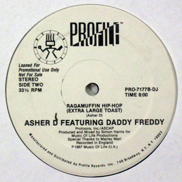 Asher D & Daddy Freddy : Ragamuffin Hip-Hop (12", Promo)