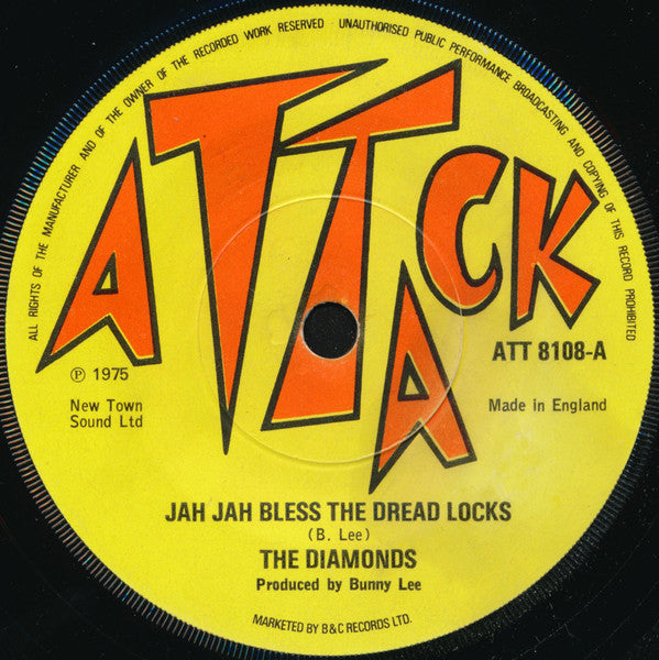The Diamonds* : Jah Jah Bless The Dreadlocks (7", Single)