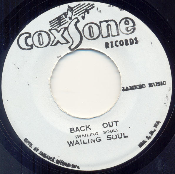 Wailing Souls : Back Out (7", RE)