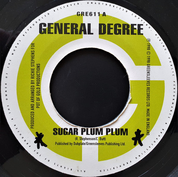 General Degree / Hawkeye (4) : Sugar Plum Plum / Beg Fi Him (7")