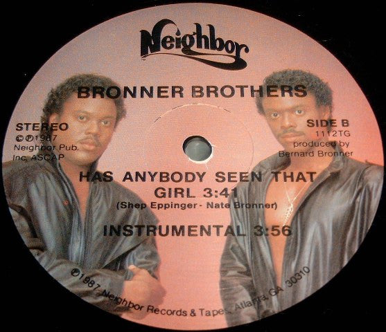 Bronner Brothers : Million Dollars (12")