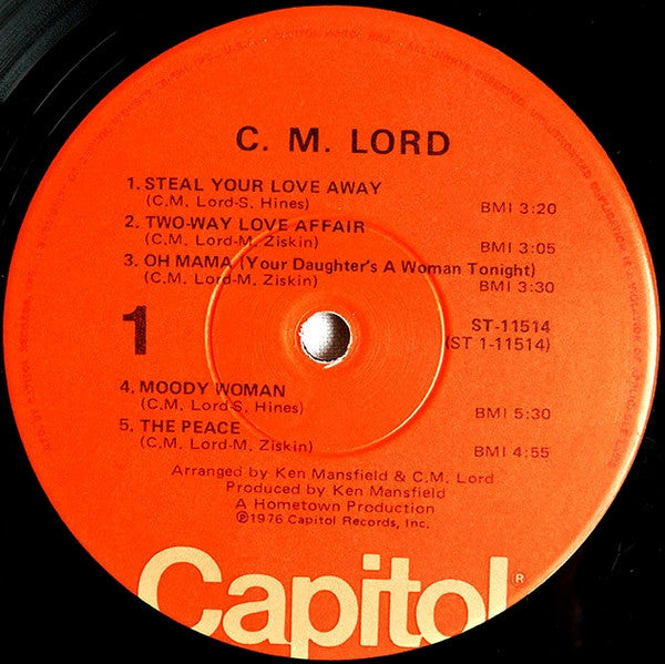 C. M. Lord : C M Lord (LP, Album)
