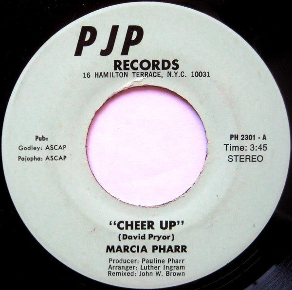 Marcia Pharr : Cheer Up / I'll Be The One (7", Single)
