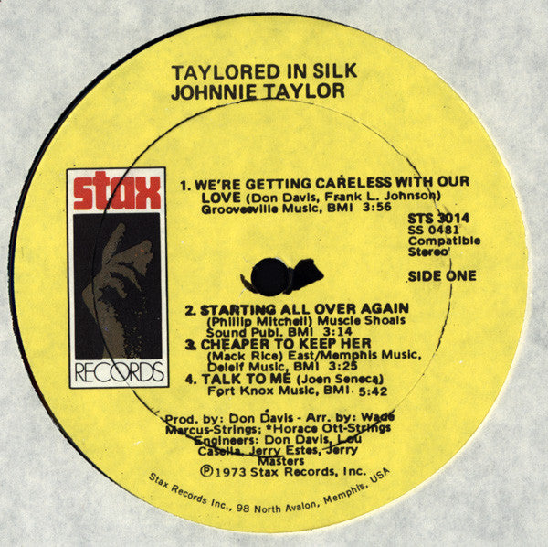 Johnnie Taylor : Taylored In Silk (LP, Album, Son)