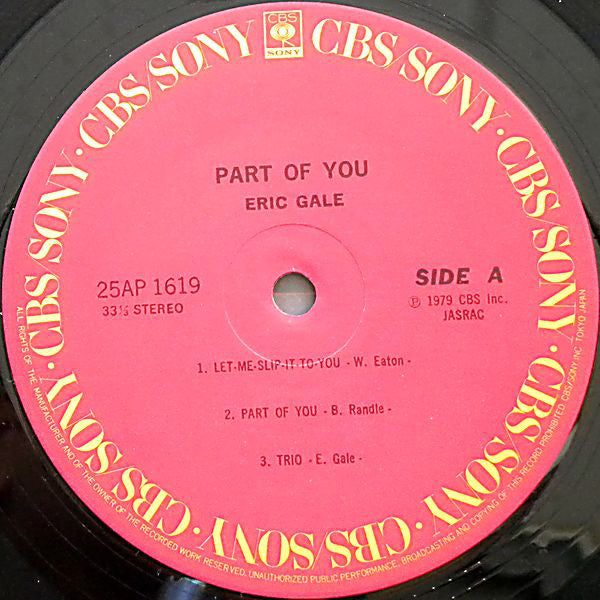 Eric Gale : Part Of You (LP, Album)