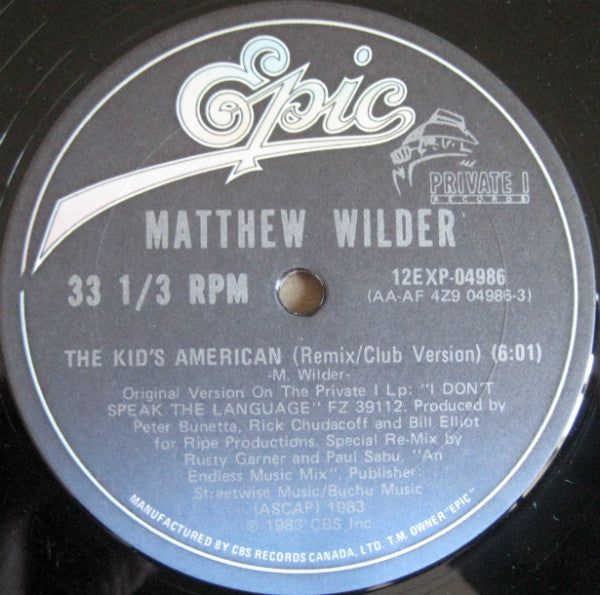 Matthew Wilder : The Kid's American (12")