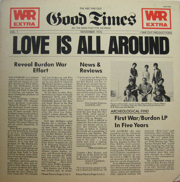 Eric Burdon & War : Love Is All Around (LP, Album)