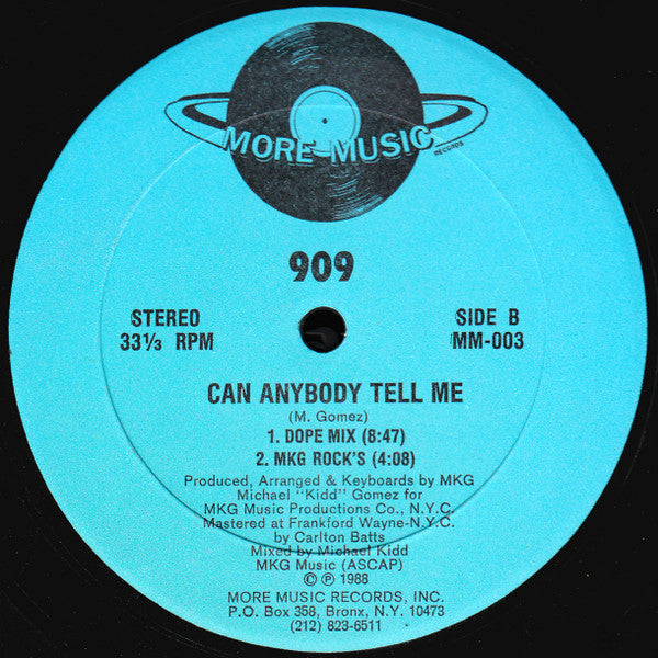 909 (3) : Can Anybody Tell Me (12")