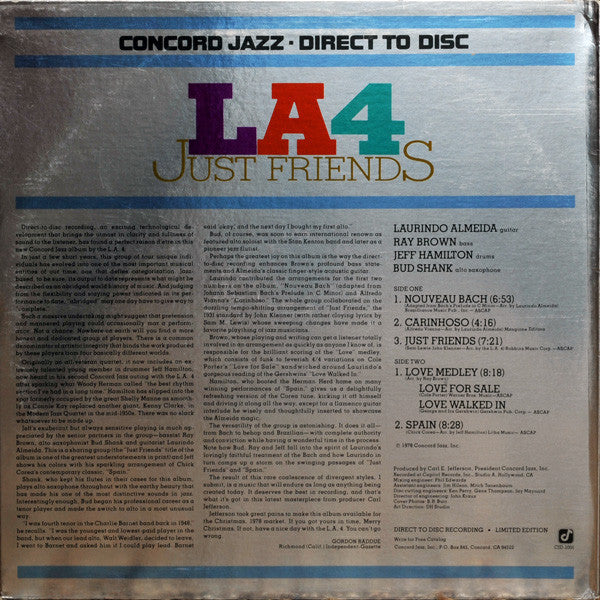 LA4 : Just Friends (LP, Album, Ltd, RE, Dir)