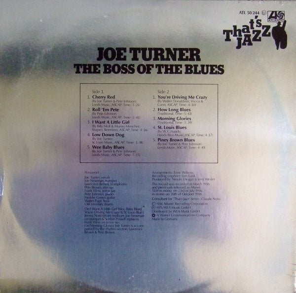 Big Joe Turner : The Boss Of The Blues (LP, Album, RE, Gat)