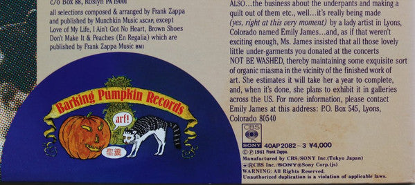 Frank Zappa : Tinseltown Rebellion (2xLP, Album, Gat)