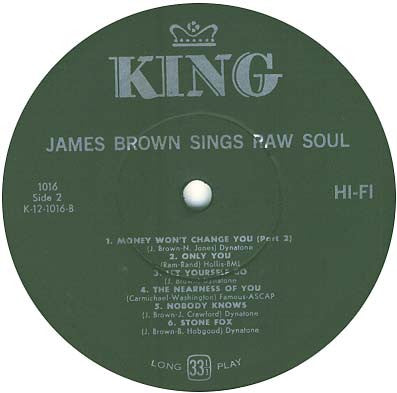James Brown : Raw Soul (LP, Album, Mono)
