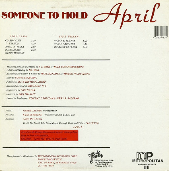 April (2) : Someone To Hold (12")