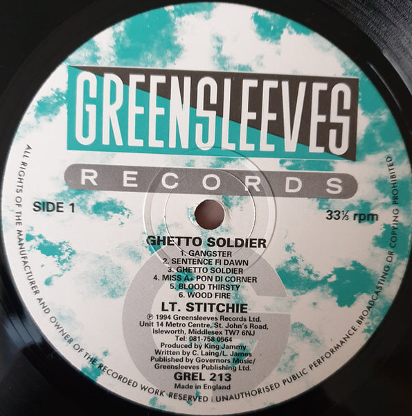 Lieutenant Stitchie : Ghetto Soldier (LP, Album)