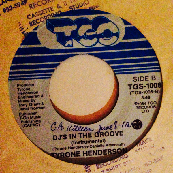 Tyrone Henderson (2) : DJ's In The Groove  (7", Single)