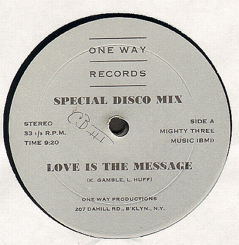 Brooklyn Express : Love Is The Message (12", Sil)