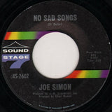 Joe Simon : No Sad Songs / Come On And Get It (7", Styrene)