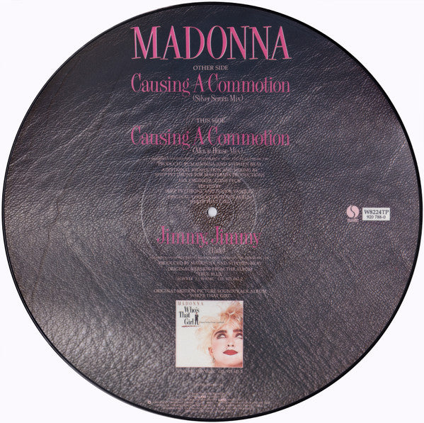 Madonna : Causing A Commotion (Silver Screen MIx) (12", Single, Ltd, Pic)