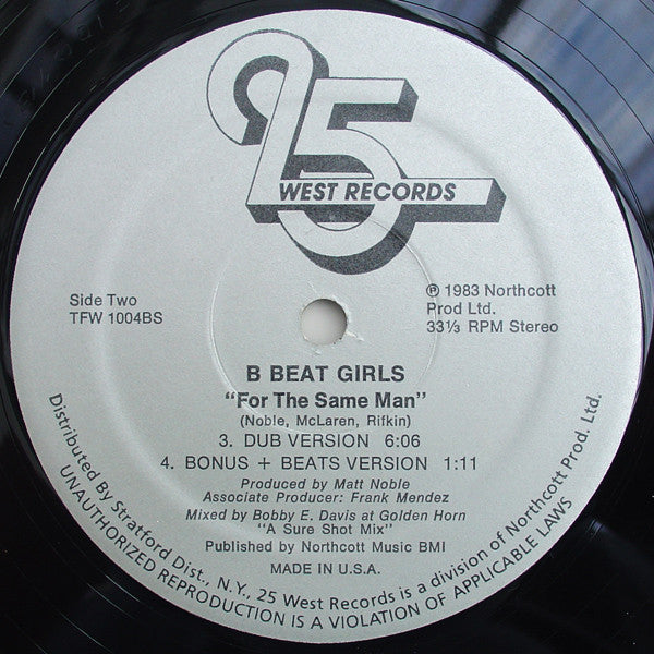 B Beat Girls : For The Same Man (12")