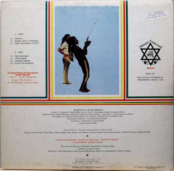 Bunny Wailer : Hook Line & Sinker (LP, Album)