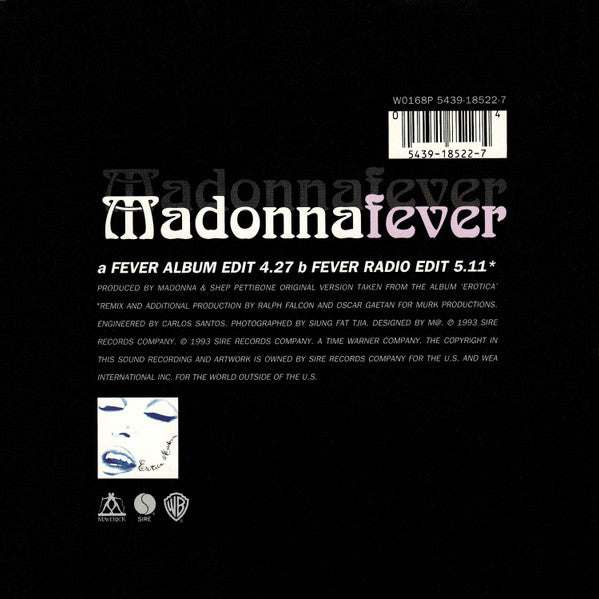 Madonna : Fever (7", Single, Ltd, Num, Pic)