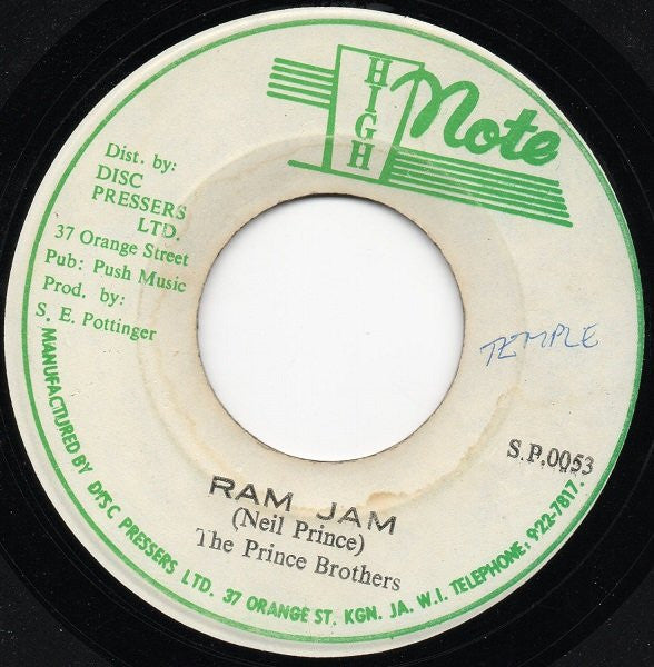 The Prince Brothers : Ram Jam (7")