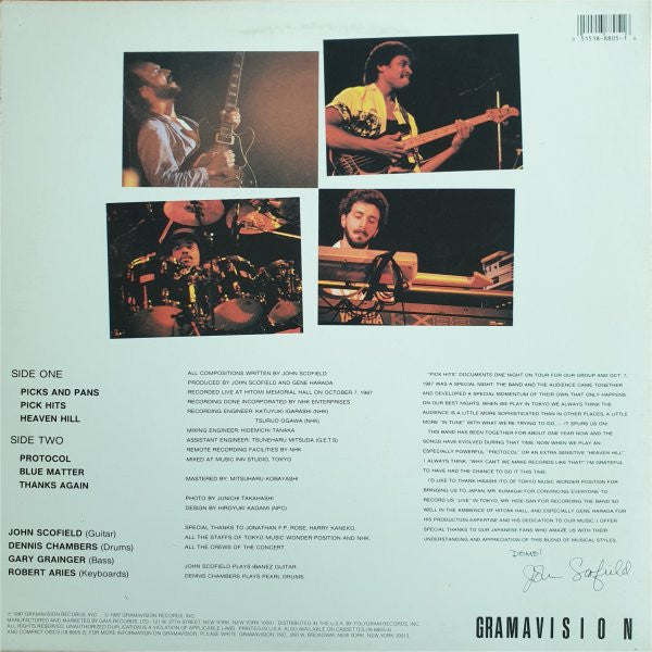 The John Scofield Band : Pick Hits Live (LP, Album)