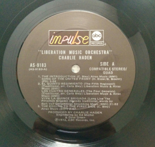 Charlie Haden : Liberation Music Orchestra (LP, Album, Quad, RE, Gat)