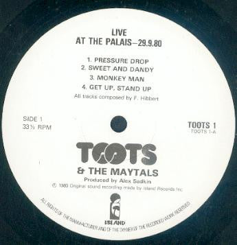 Toots & The Maytals : Live At The Palais 29.9.80 (Limited Edition Pre-Release Copy) (LP, Ltd, Num)