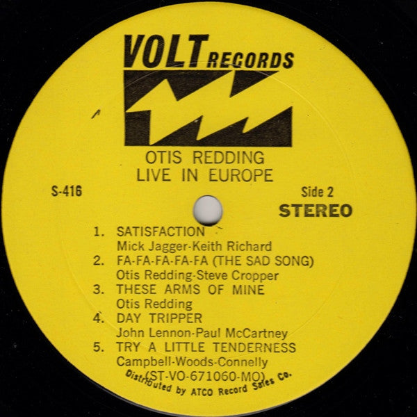 Otis Redding : Live In Europe (LP, Album, MO )