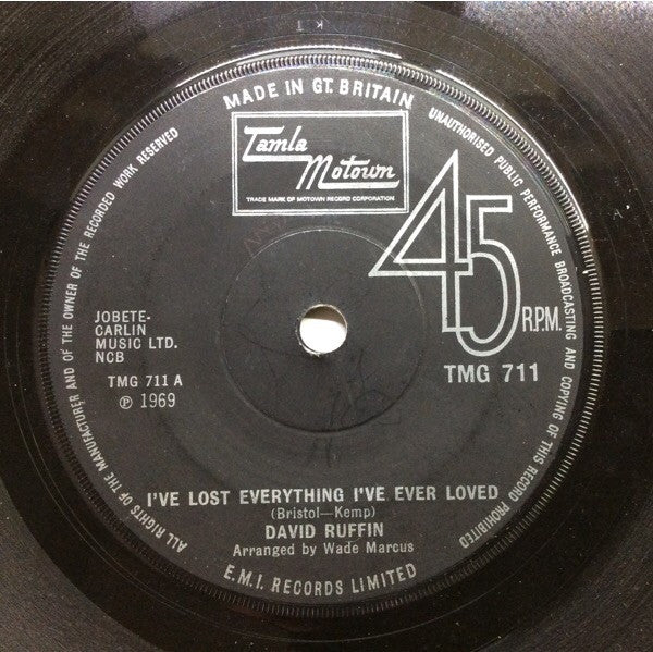 David Ruffin : I've Lost Everything I've Ever Loved (7", Single, Sol)