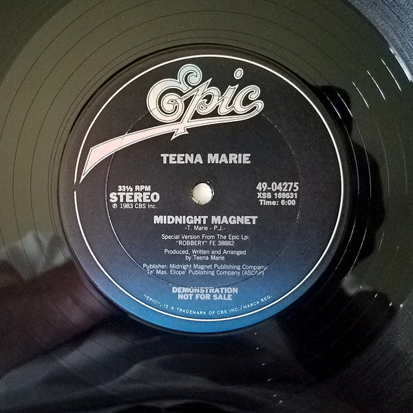 Teena Marie : Midnight Magnet (12", Single, Promo, Sin)