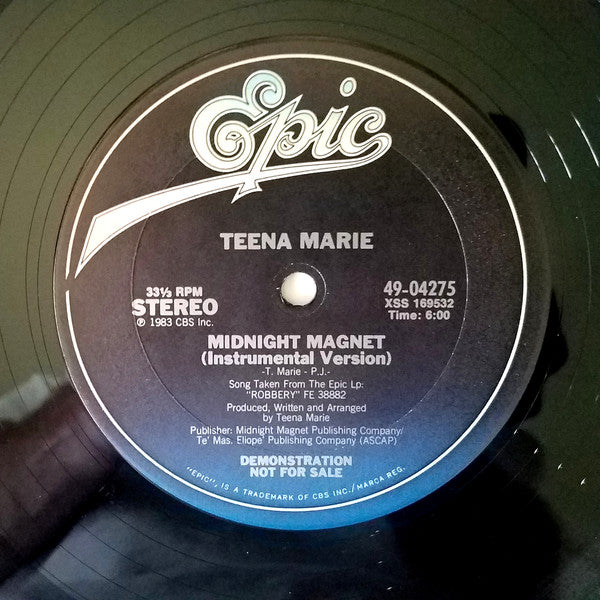 Teena Marie : Midnight Magnet (12", Single, Promo, Sin)