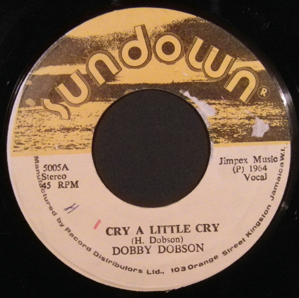 Dobby Dobson : Cry A Little Cry (7", Single)