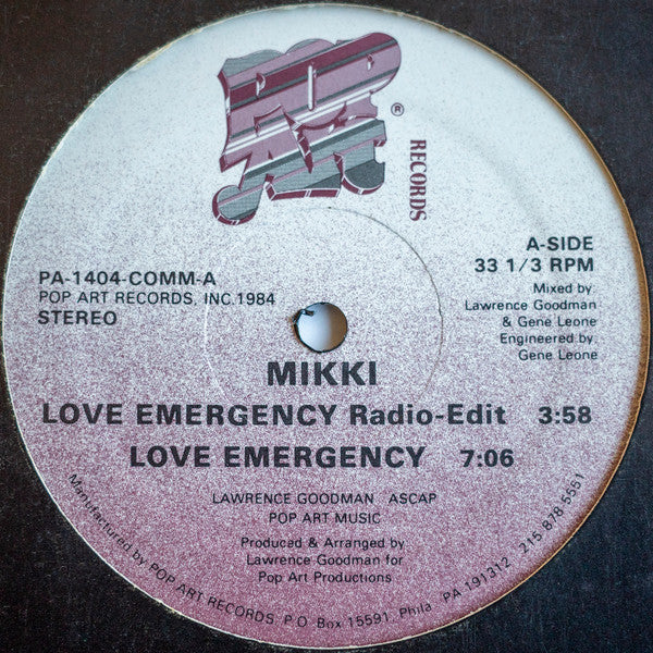 Mikki Farrow : Love Emergency (12")