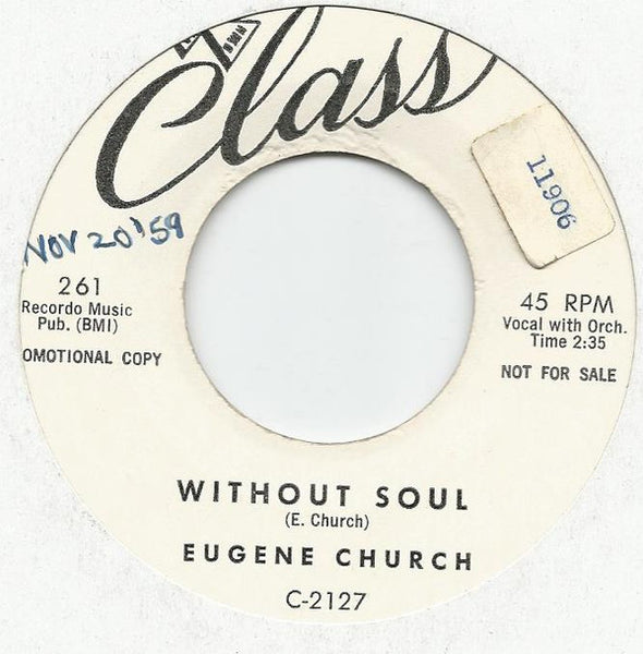 Eugene Church : Without Soul / Jack Of All Trades (7", Promo)