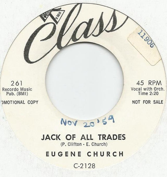 Eugene Church : Without Soul / Jack Of All Trades (7", Promo)