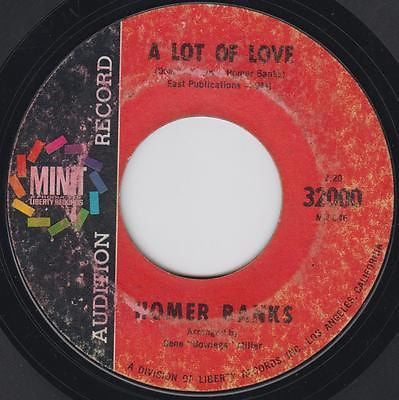 Homer Banks : A Lot Of Love (7", Single, Promo)