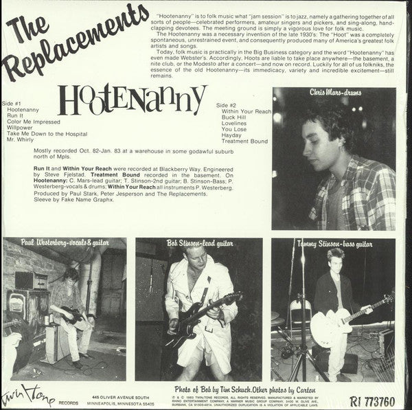 The Replacements : Hootenanny (LP, Album, RE)