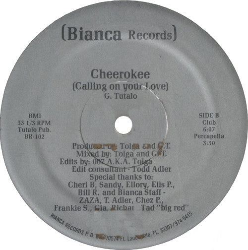 Cherokee (5) : Calling On Your Love (12")