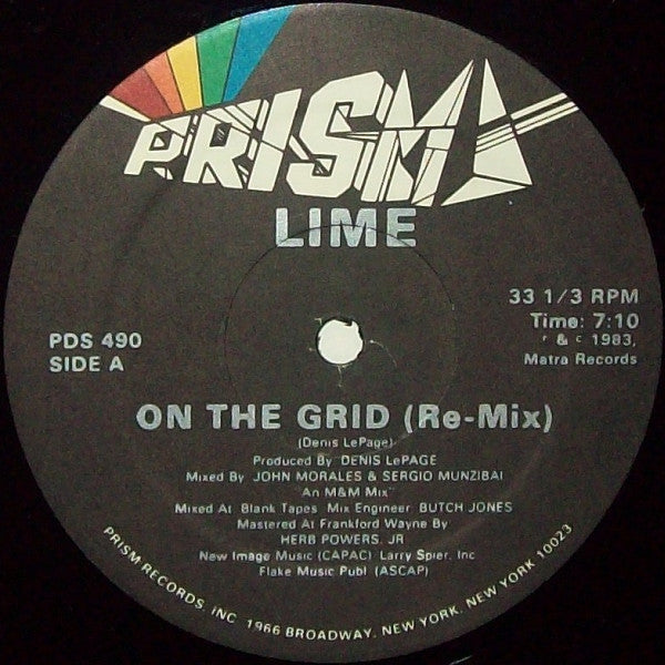 Lime (2) : On The Grid (Re-Mix) (12", Single)