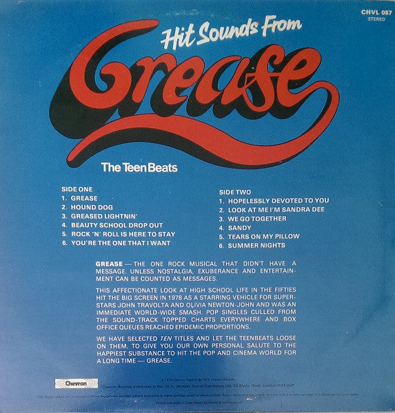 The Teen Beats (4) : Hit Sounds From Grease (LP)