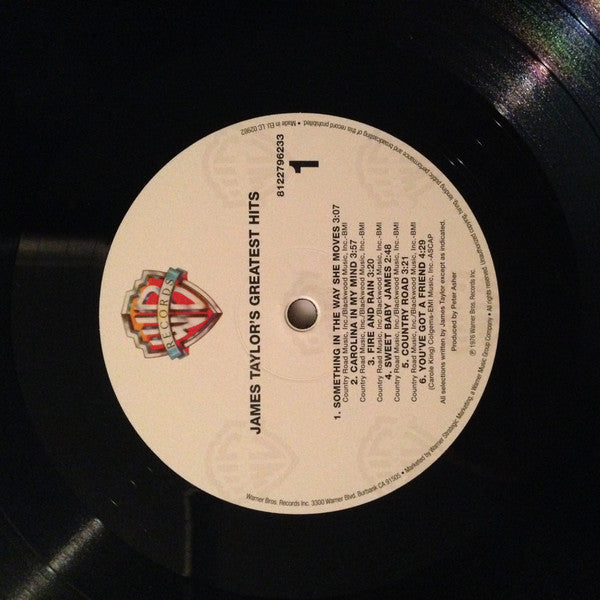 James Taylor (2) : James Taylor's Greatest Hits (LP, Comp, RE, Gat)