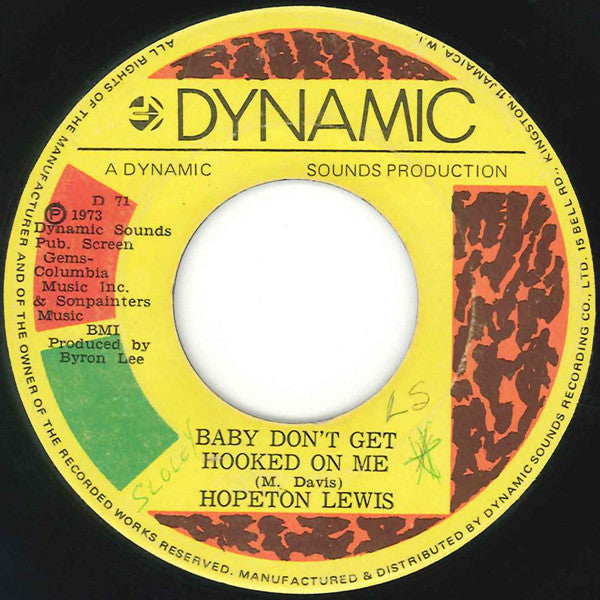 Hopeton Lewis : Proud Mary / Baby Don't Get Hooked On Me (7")