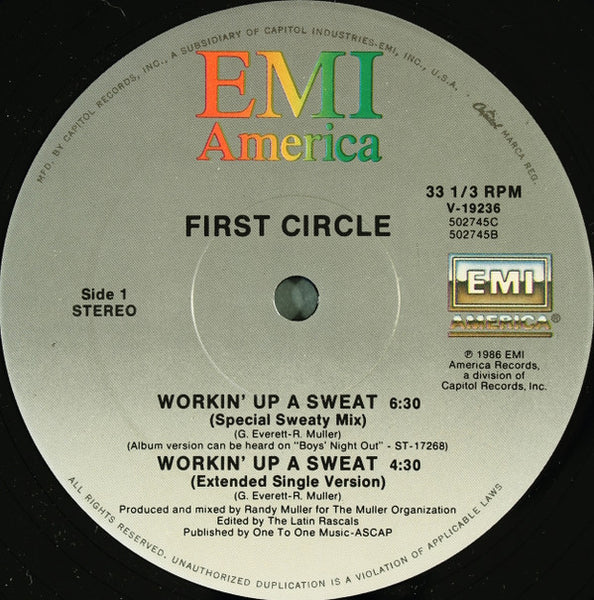 First Circle : Workin' Up A Sweat (12")