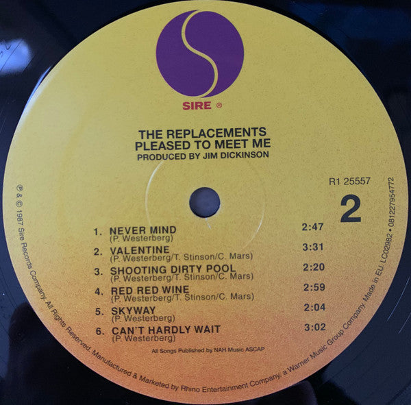 The Replacements : Pleased To Meet Me (LP, Album, RE)