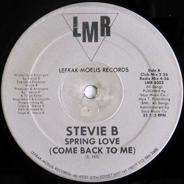 Stevie B : Spring Love (Come Back To Me) (12")